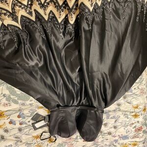 Luccilu Black Satin Dress